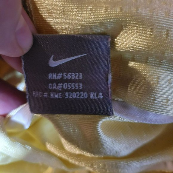 Nike Full Zip Mesh Lined Ladies Size Large 12-14 Hooded Jacket Pale Yellow - Picture 7 of 10